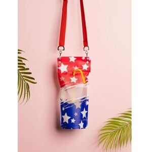 USA NeckSip Wearable Drink Pouches with‎ Blue Lanyards, 16oz, 2-Pack